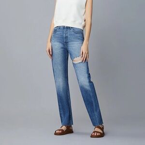 DL1961 Womens Emilie Straight Ultra High Rise Vintage Blue Women's Jeans Size 28